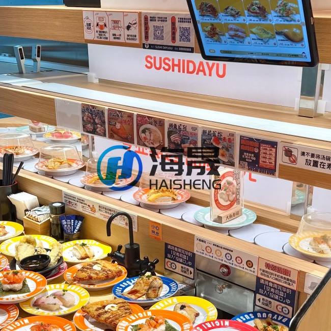 Japanese Sushi Brands Are Removing Open Conveyors? Haisheng Intelligence Provides the Answer with Closed-Loop Recycling Systems and Intelligent Food Delivery Carts