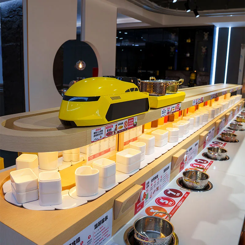 Automatic Rotating Hot Pot Conveyor Belt For Commercial Use