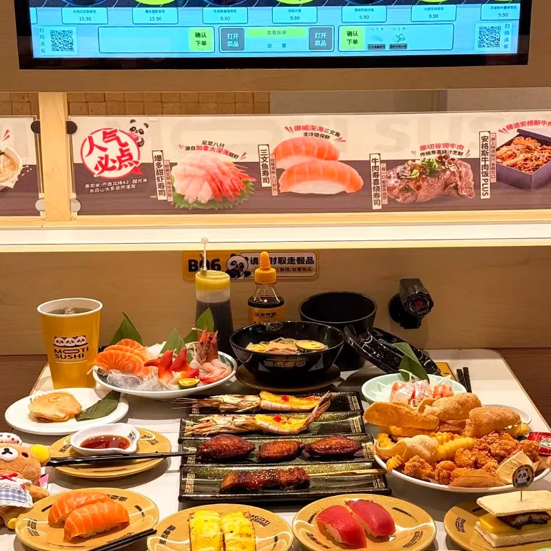 Automatic Sushi Fixed-Point Conveyor Belt Equipment For Restaurant