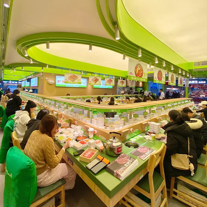 Customizable Rotating Hot Pot Conveyor Belt System