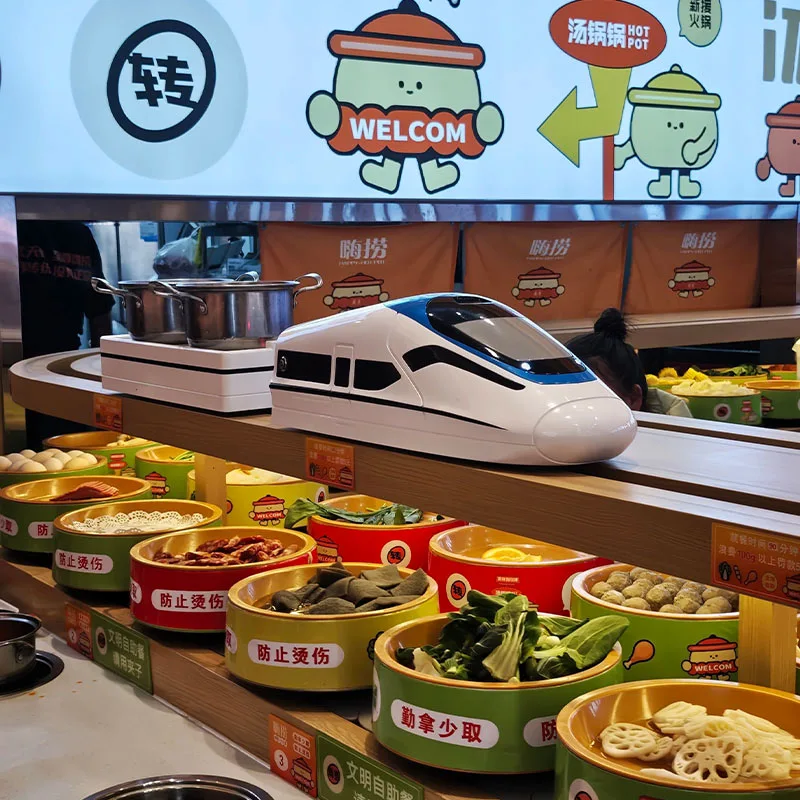Automatic Rotating Hot Pot Conveyor System