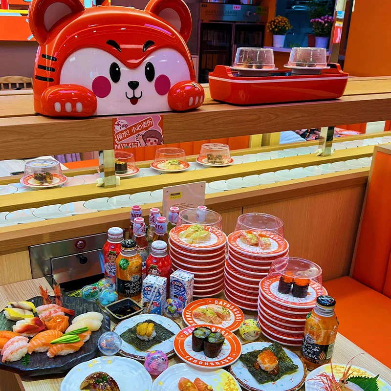 Rotating Sushi Conveyor With Plate Return System Rotating Sushi Conveyor With Plate Return System