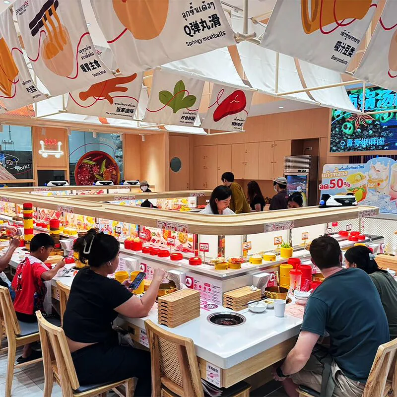 Restaurant Rotating Hot Pot Conveyor Belt